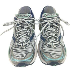 Brooks Ghost 4 Evolution Running Sneakers Womens Size 11 Blue Green Mesh Lace Up